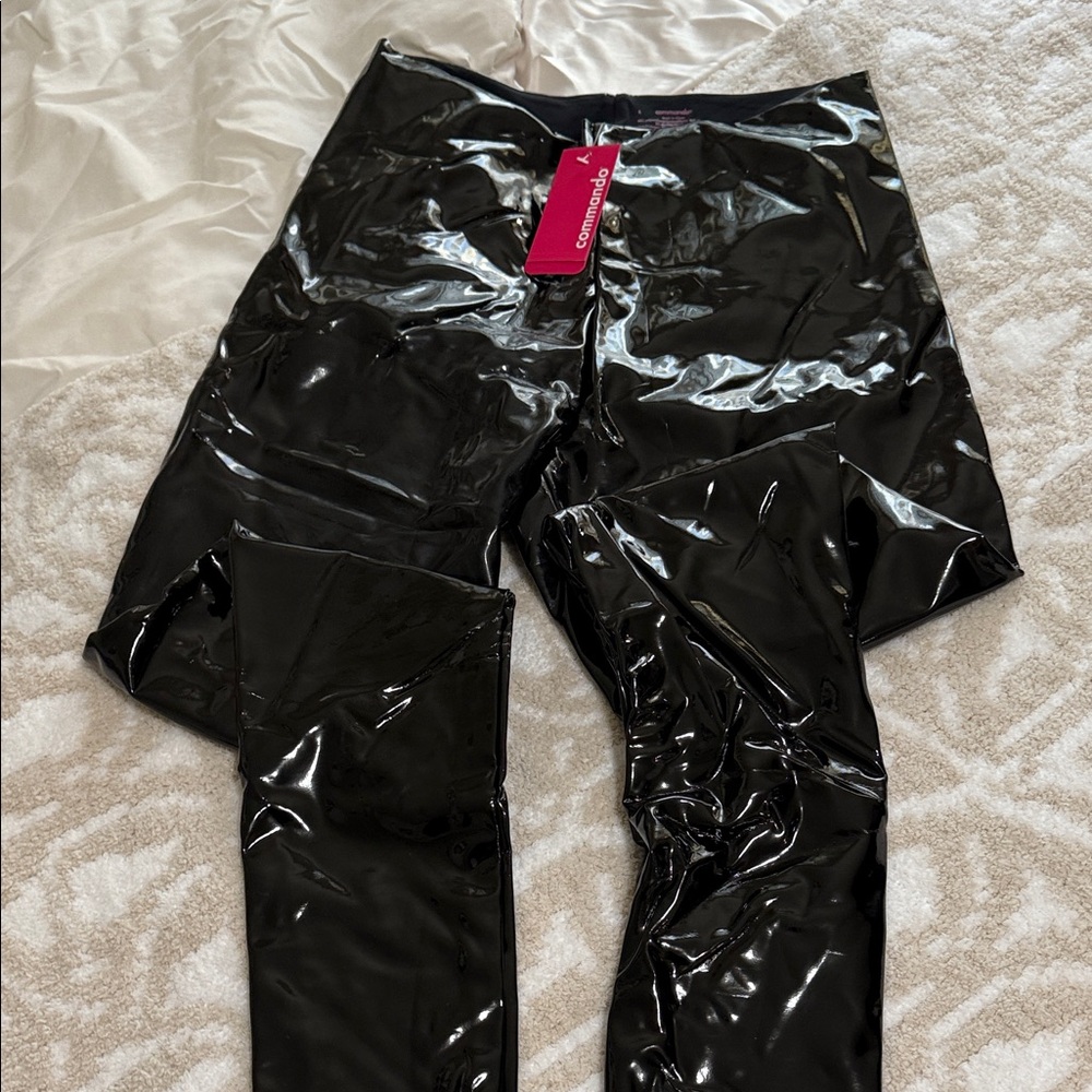 Commando Black Faux Patent Leather Leggings